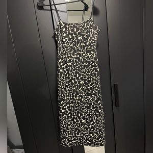 Zara black and white floral dress